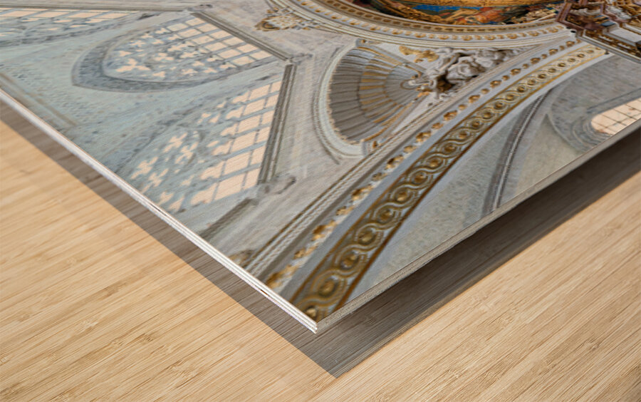 Valencia Cathedral features stunning architecture and altar deta Wood print