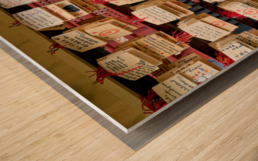 Wishes and invocations at Senso Ji Temple in Tokyo Wood print