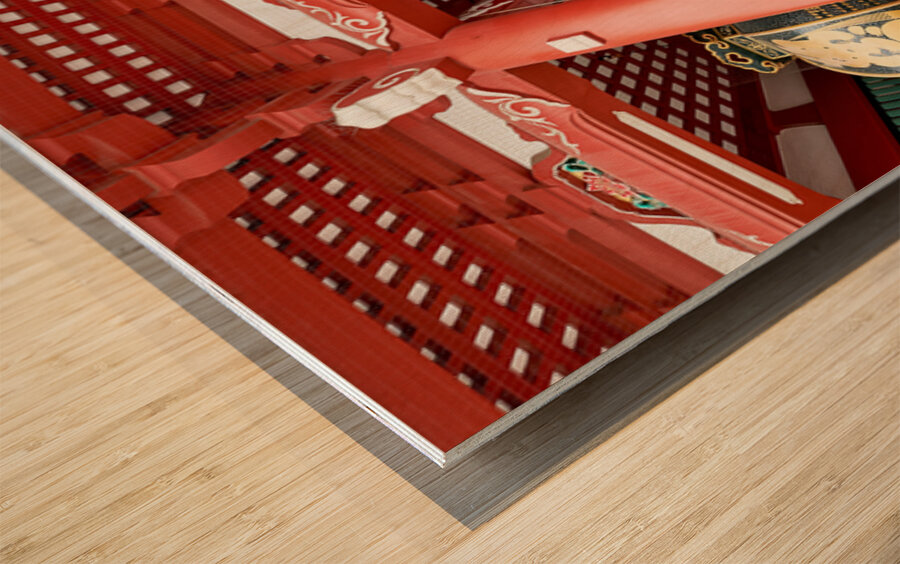 Senso ji temple entrance in Asakusa Tokyo during busy visiting  Wood print