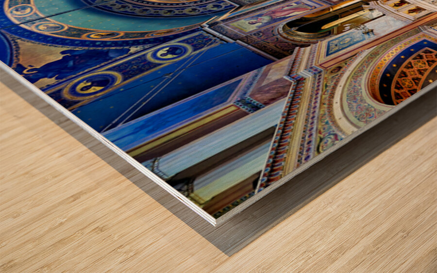 Interior of Athens Mitropolis Cathedral: art and architecture Wood print