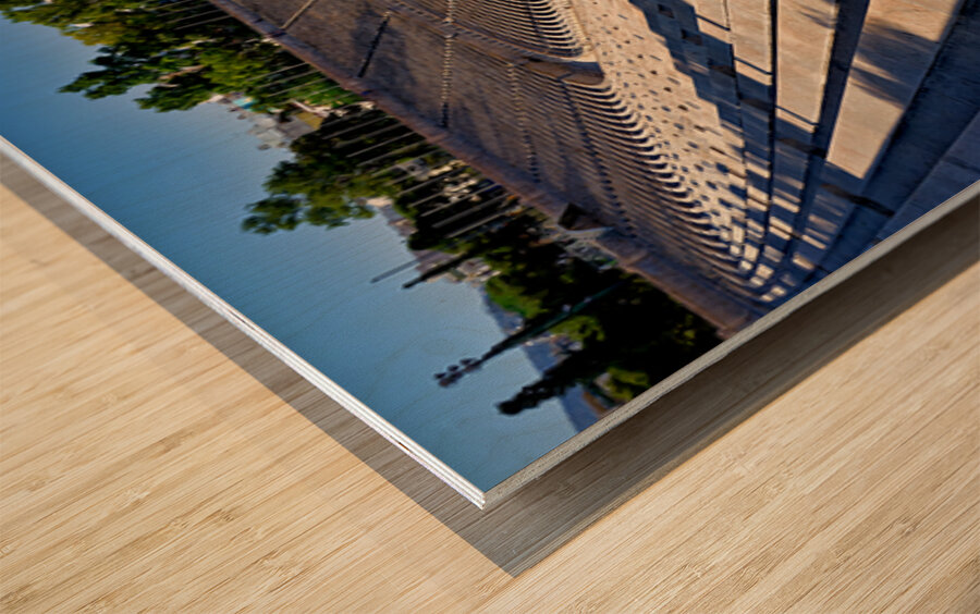 Panathenaic Stadium in Athens during a warm sunny day Wood print