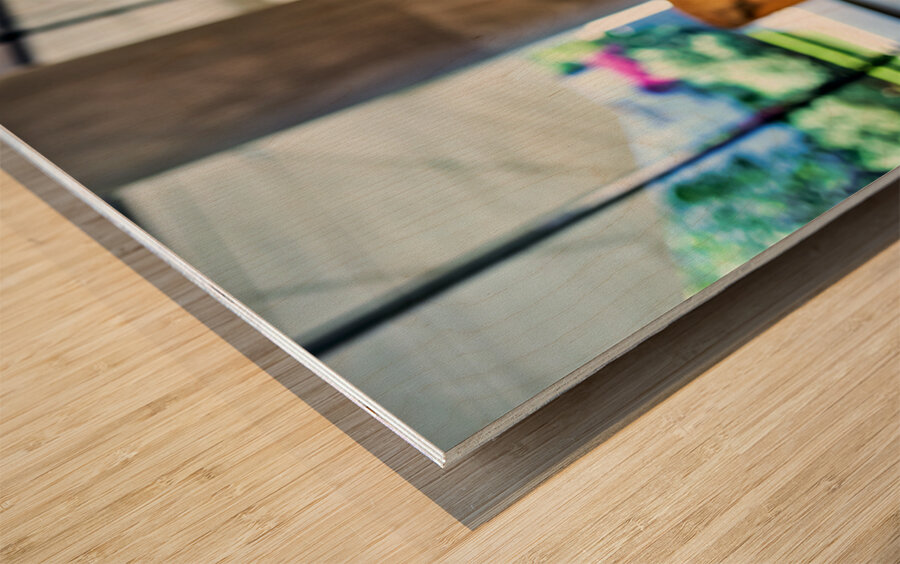 Exploring ancient inscriptions at the Acropolis Museum in Athens Wood print