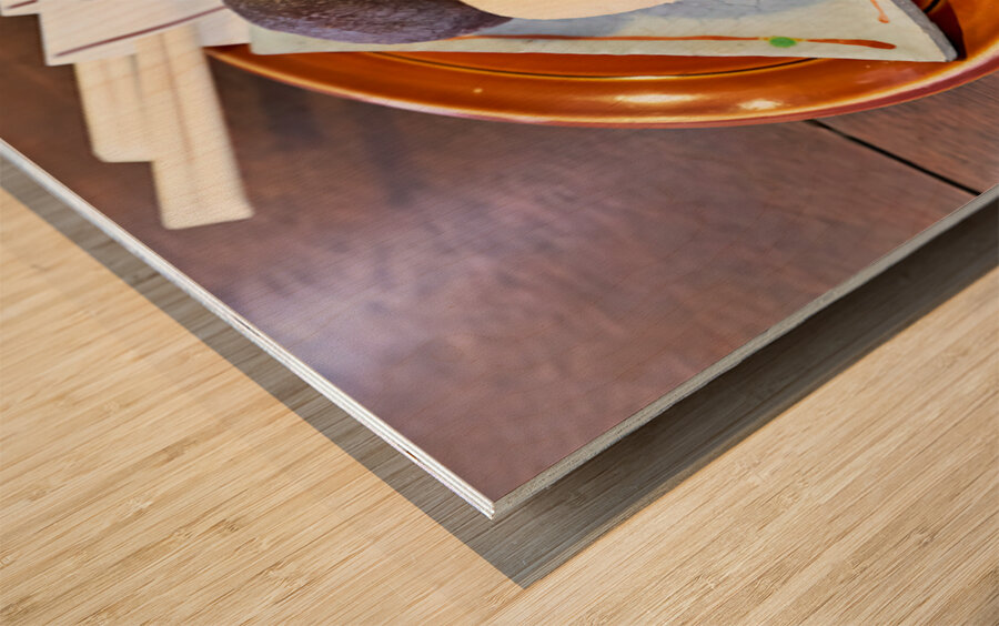 Savoring sweets and green tea in Kyotos Higashiyama Wood print