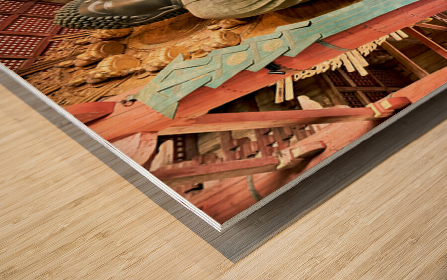 Great Buddha Hall at Todai ji temple in Nara Japan invites visi Wood print