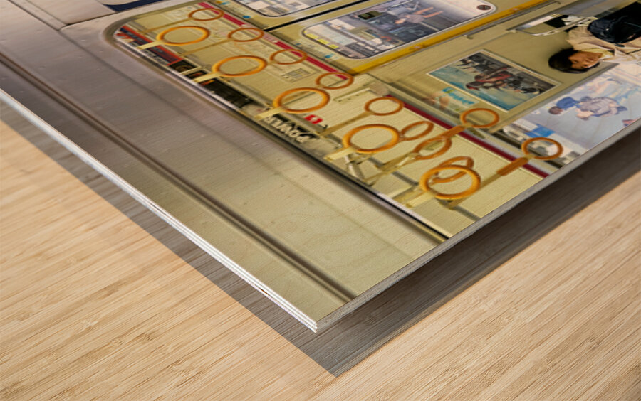 Women only train cart in Kyoto Japan for female passengers Wood print