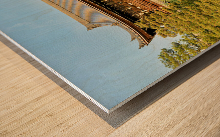 Chionin Temple view in Kyoto Japan with trees and decorations Wood print