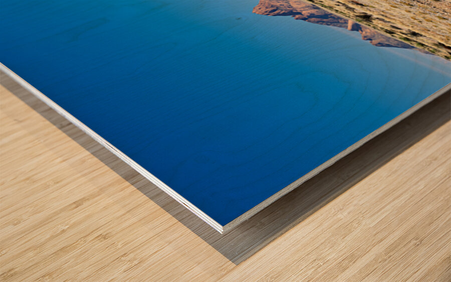 Granite peaks of Spizkoppe rise in Namib Desert landscape Wood print