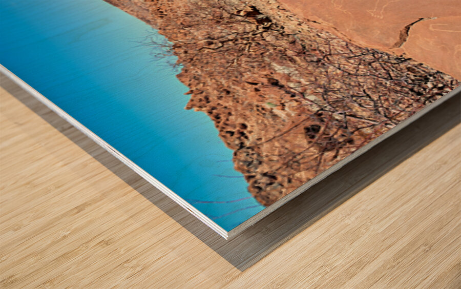 Prehistoric rock engravings in Twyfelfontein Kunene region Wood print