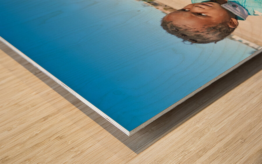 Group of children in Damaraland Namibia on a sunny day Wood print