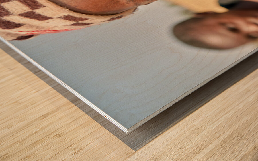 Portrait of a boy in Kavango Region Namibia during the day Wood print