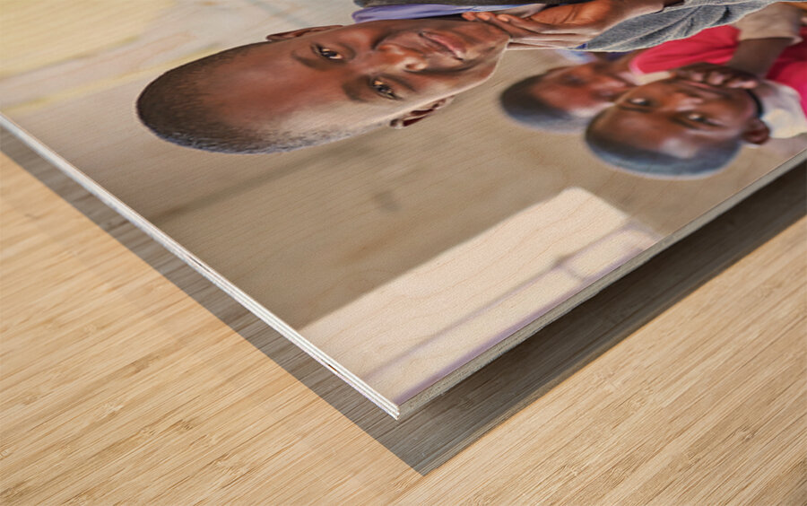 Portrait of student in classroom in Rundu Kavango Region of Nam Wood print