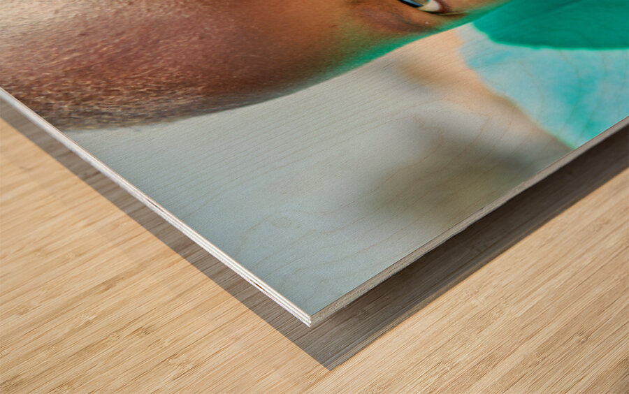 Sad boy in Kavango Region of Namibia looks thoughtful and lost Wood print