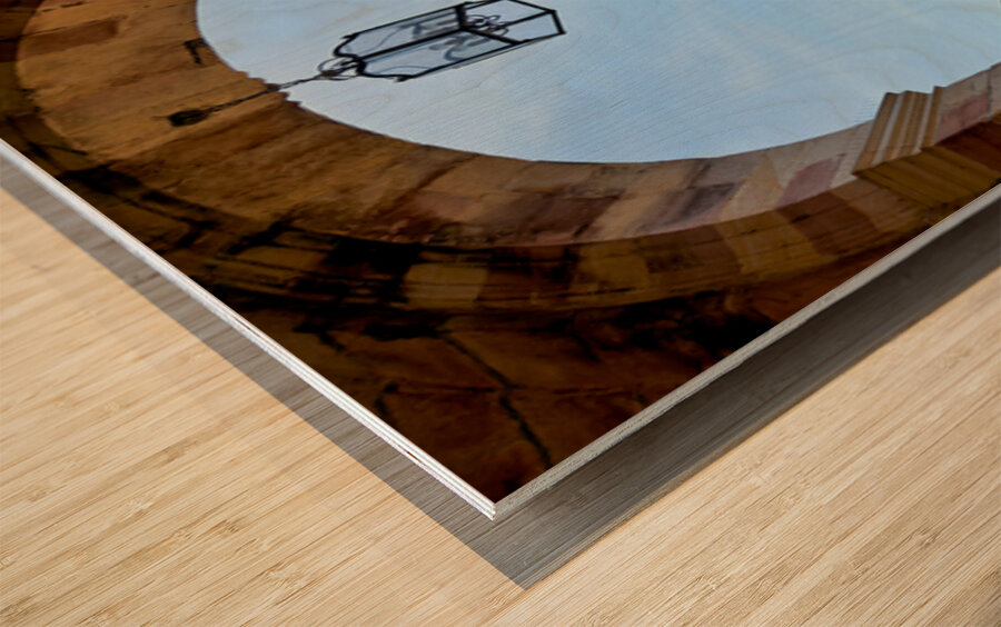 View of Palais Rohan from archway in Strasbourg Alsace France Wood print