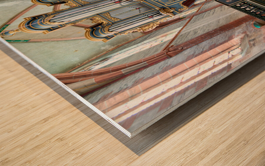 Pipe organ at Saint Pierre le Jeune church in Strasbourg Wood print