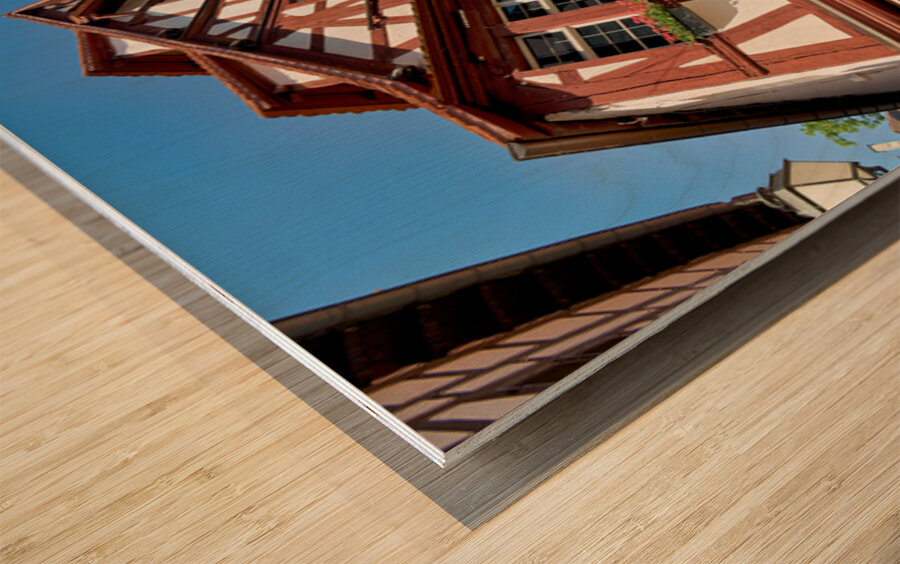 Colorful timber framed houses in Petite France Strasbourg Wood print