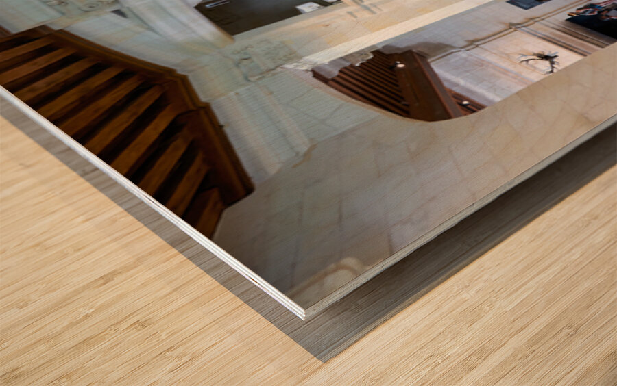 Chateau de Chambord features a double spiral staircase in France Wood print