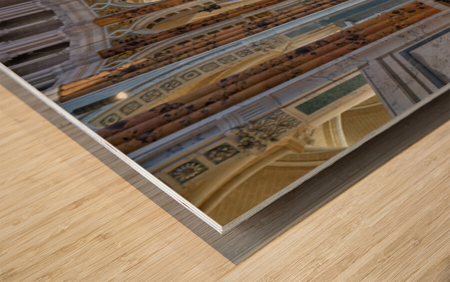 Explore Chartres Cathedral in Chartres France with visitors insi Wood print