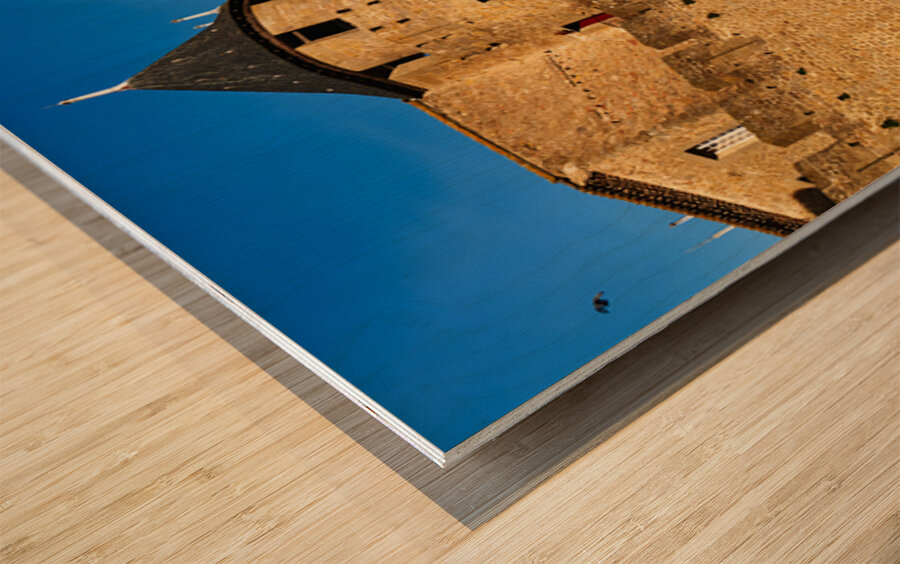 Explore ancient towers and walls of Carcassonne France Wood print