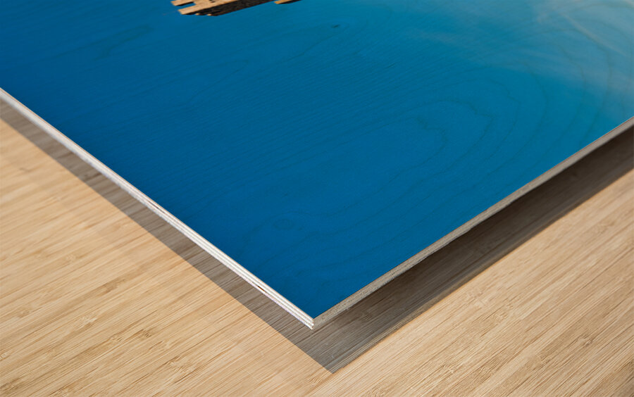 Visit to the famous castle of Carcassonne in France on a clear d Wood print