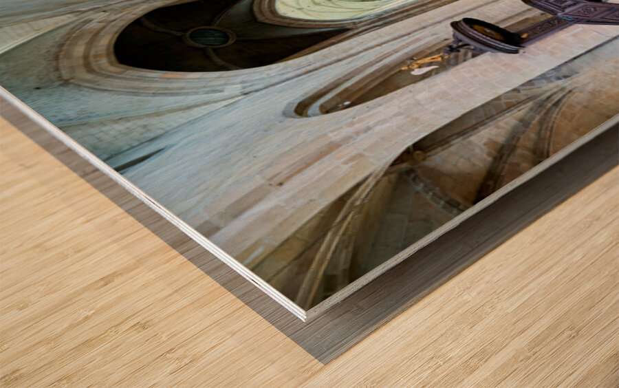 Visit to Eglise Saint Malo in Dinan Brittany France with empty c Wood print