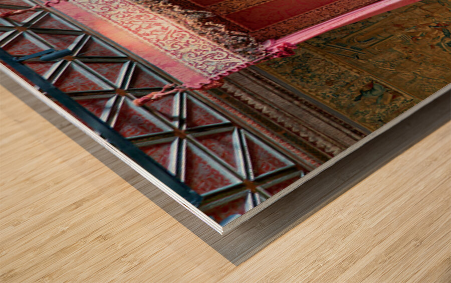 Visit to the historic bedroom of Chateau de Chenonceau in France Wood print