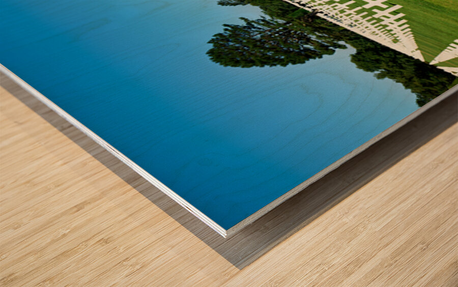 Grave markers at Normandy American Cemetery in Colleville sur Me Wood print