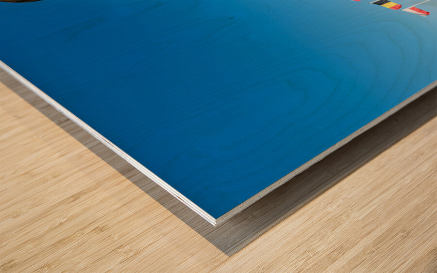 Memorial at Omaha Beach honors those who served in Normandy Wood print