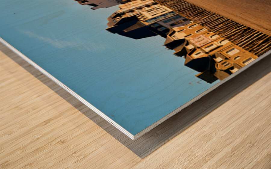 Grand Plage du Sillon beach at dusk in Saint Malo Brittany Fra Wood print