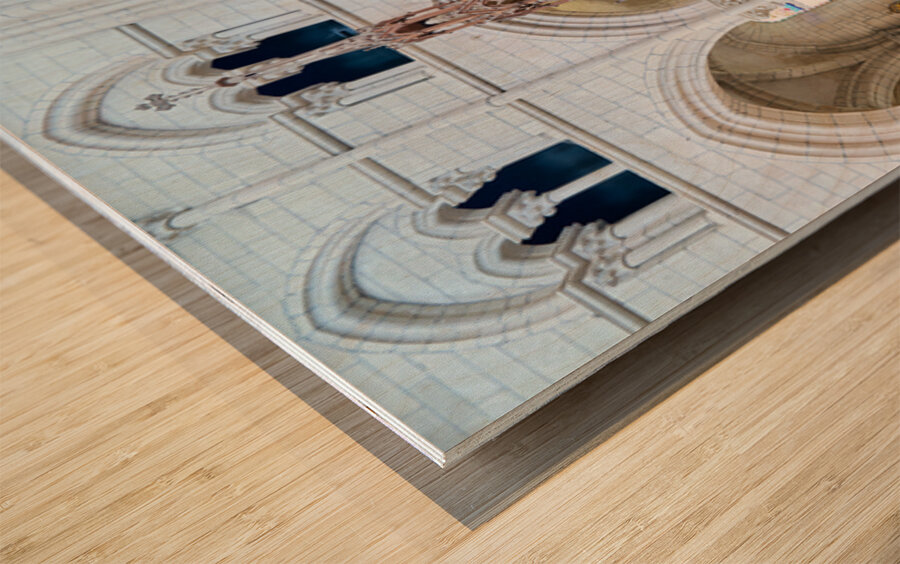 Collegiale Saint Martin church in Chablis Burgundy France Wood print