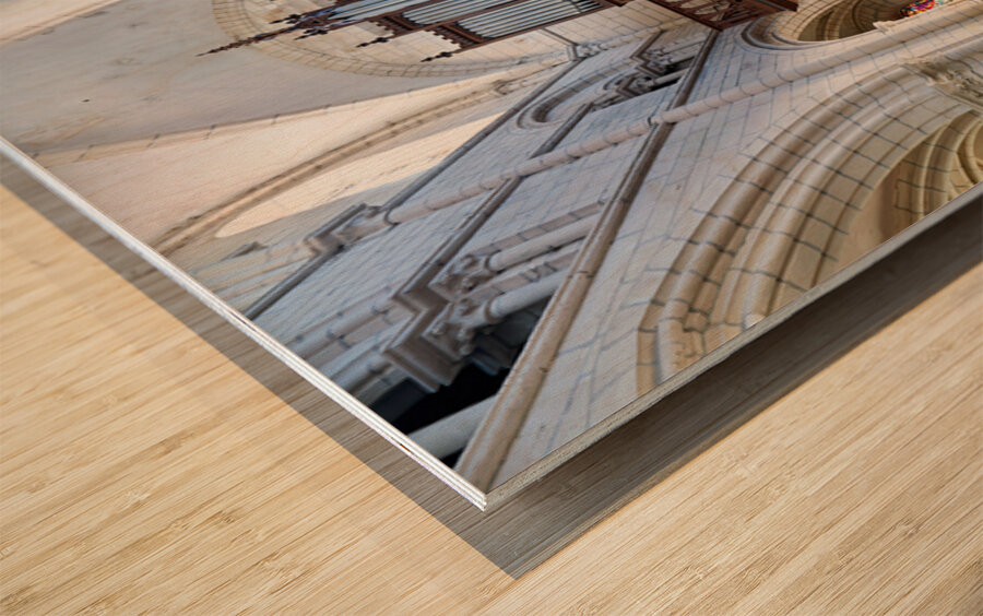 Collegiale Saint Martin church interior in Chablis Burgundy Fran Wood print