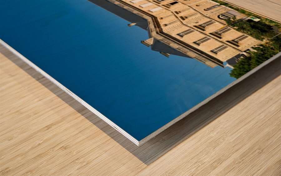 Rouen Town Hall in Normandy with clear blue sky Wood print