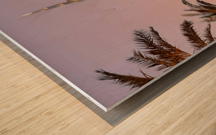 Burj Khalifa stands tall at dusk in Dubai Impression sur bois