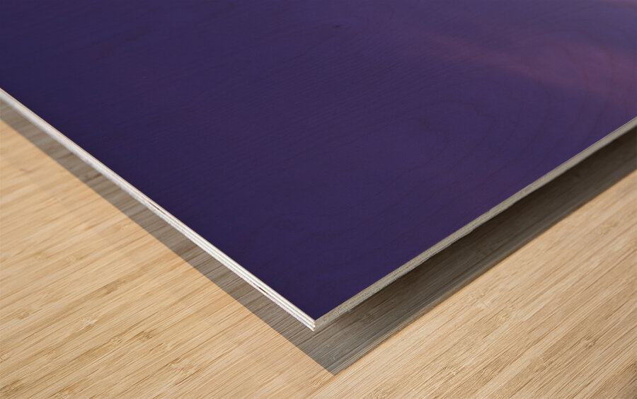 Burj Al Arab hotel illuminated at dusk in Dubai UAE Wood print