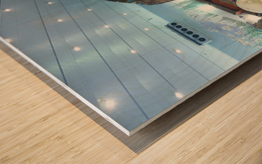 Indoor ski resort offers fun activities in Dubai UAE Wood print