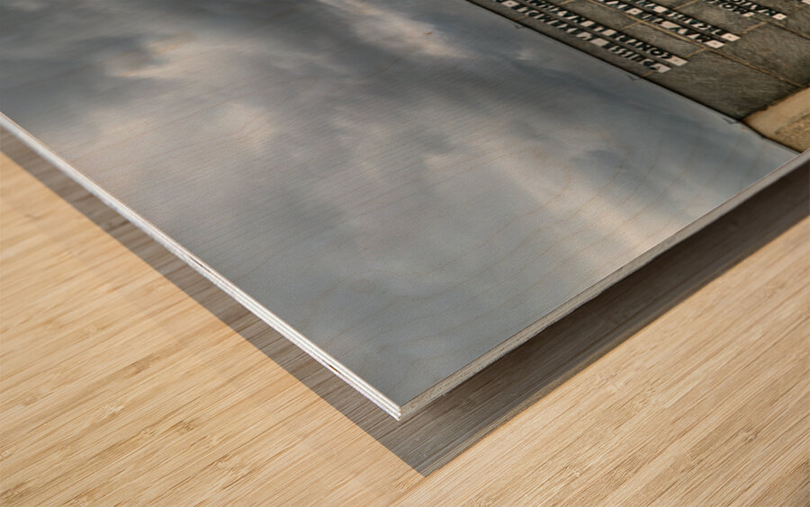 Memorial wall at Dachau concentration camp in Munich Germany Wood print