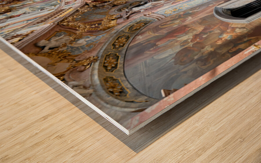 St. Johann Nepomuk in Asam Church located in Munich Germany Wood print