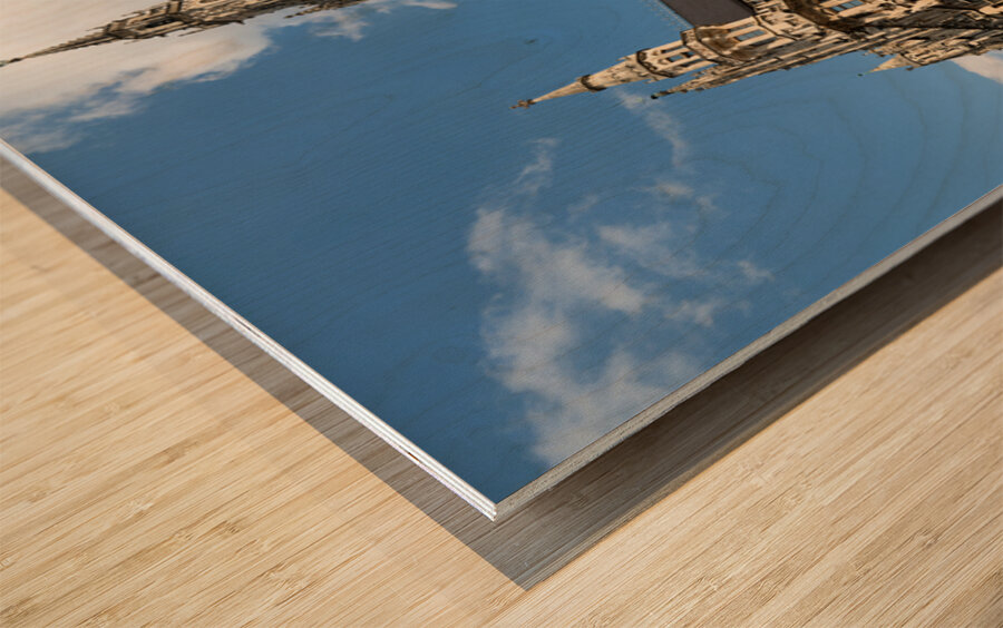 Munich town hall in Marienplatz on a sunny day in Bavaria Wood print