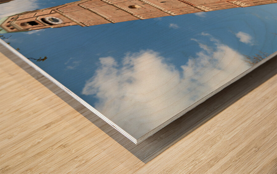 Dom cathedral in Munich Bavaria with clear sky and tall towers Wood print