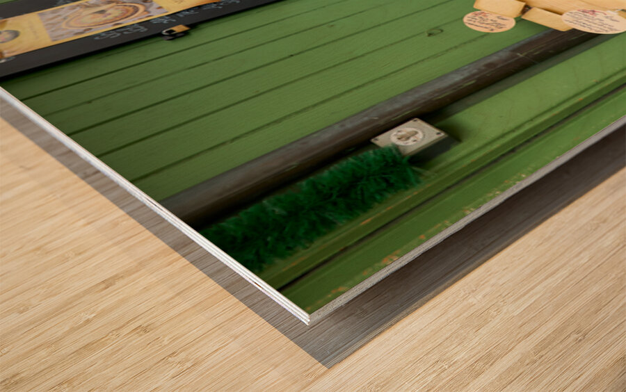 Cheese display at Viktualienmarkt in Munich Germany Wood print