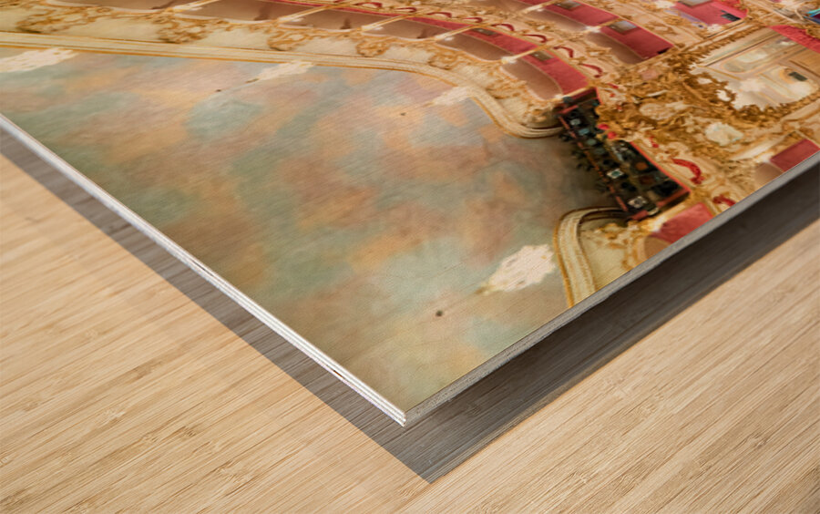 Interior view of Cuvilliés Theatre in Munich Germany Wood print