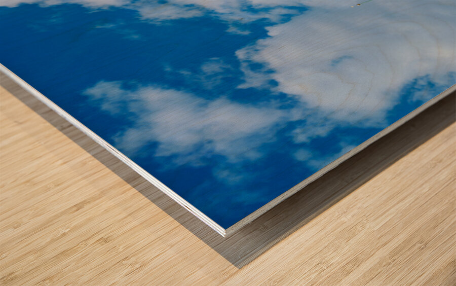 Crowded Old Town Square Prague featuring Týn Church. Wood print