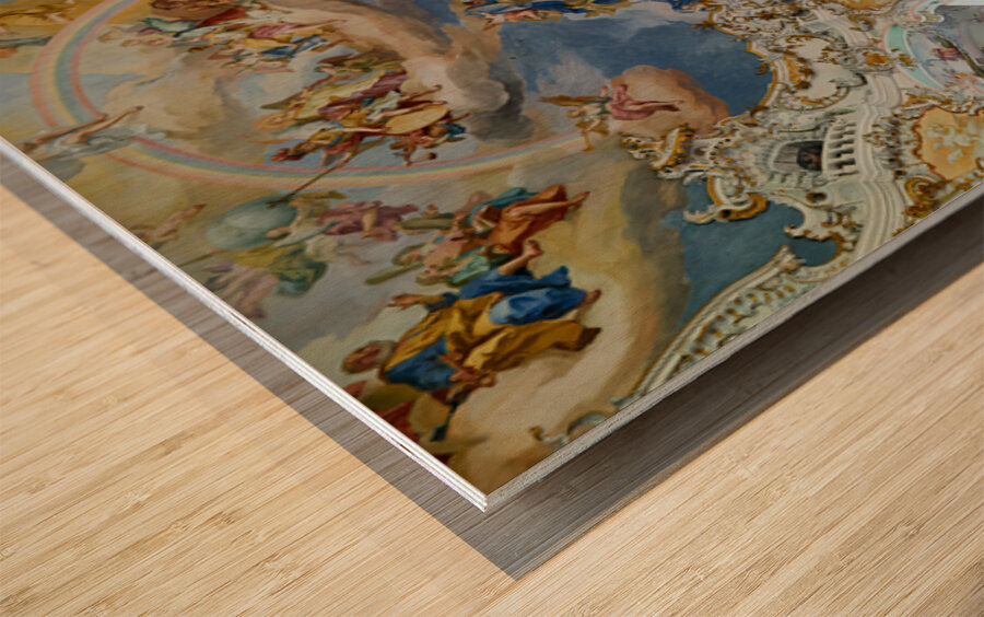 Pilgrimage church of wies on the romantic road in bavaria germa Wood print