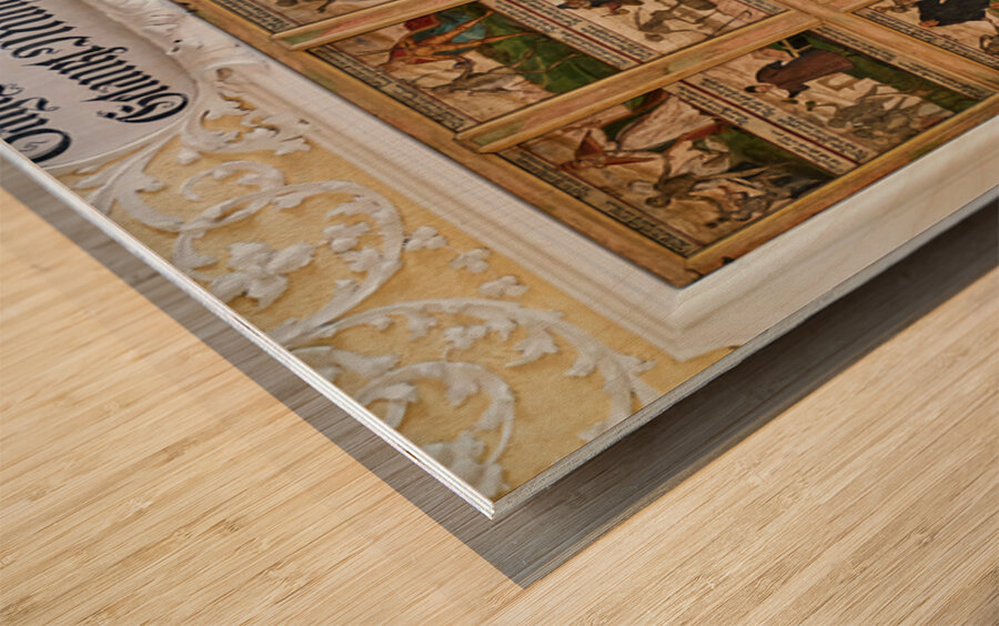 Fussen museum displays Danse Macabre art from St. Mangs Abbey Wood print