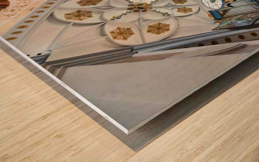 Church interior in Augsburg along Germanys Romantic Road Wood print