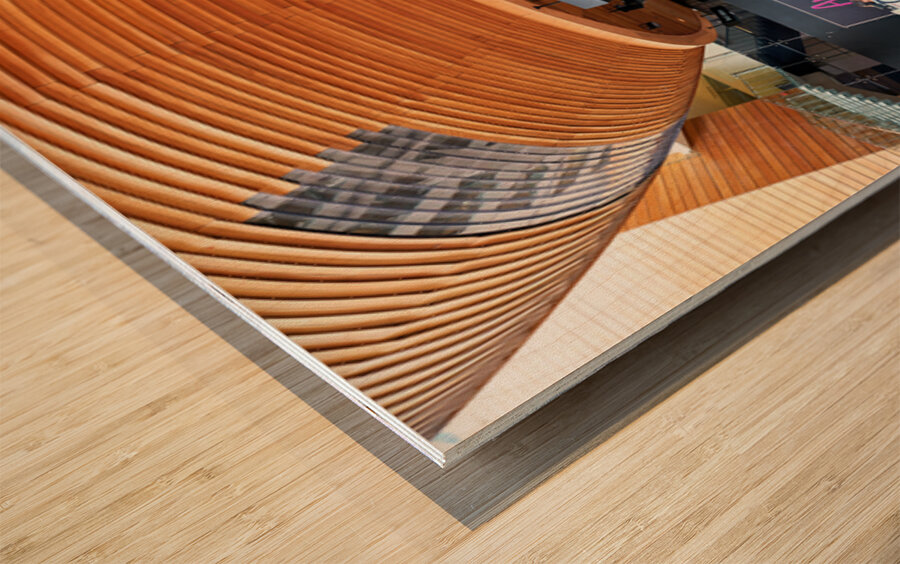 Entrance area of Auckland War Memorial Museum in Auckland New Ze Wood print