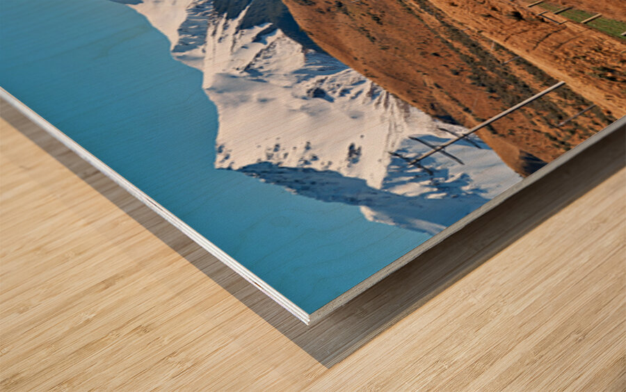 Driving on State Highway 73 near Arthur Pass in New Zealand Wood print