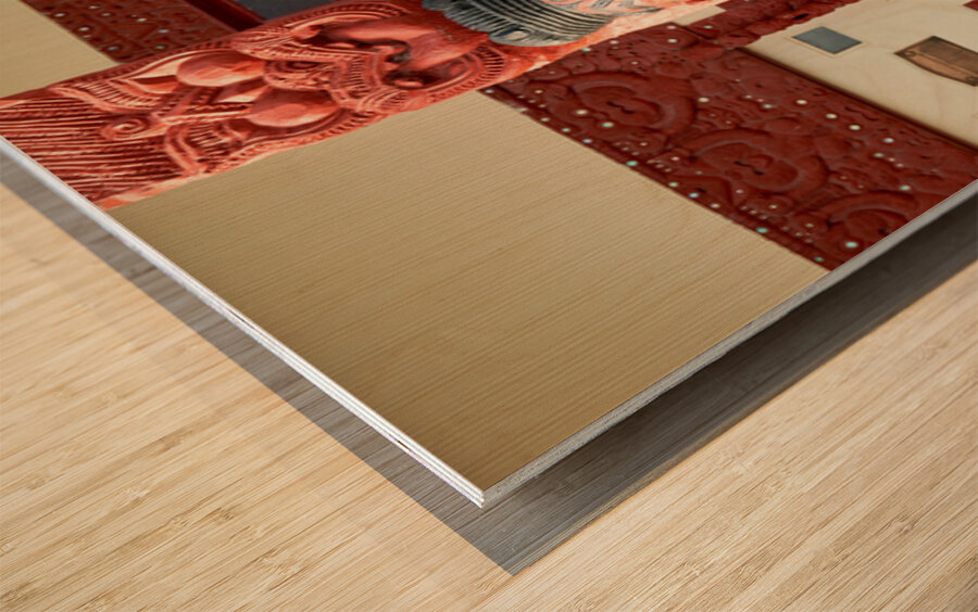 Maori carving at Whakarewarewa village in Rotorua New Zealand Wood print