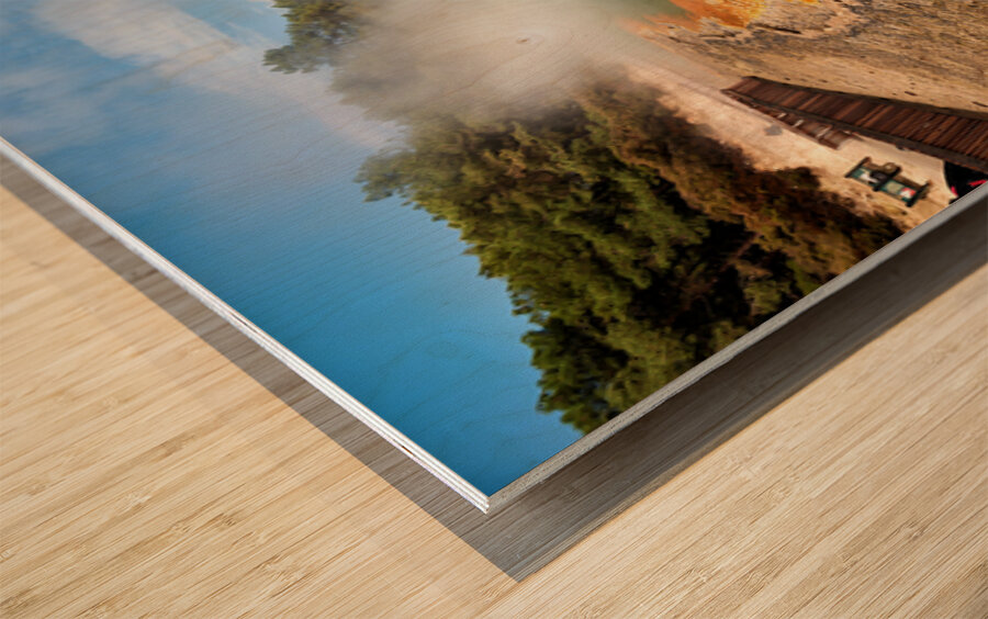 Visit champagne pool at waiotapu rotorua nz Wood print