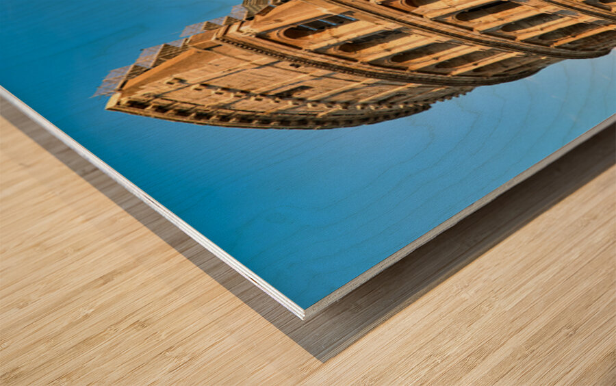 Visit Colosseum in Rome Italy during the day Wood print