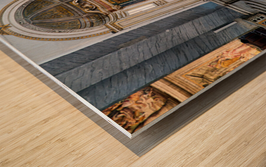 Sculpture of moses by michelangelo in san pietro in vincoli rom Wood print